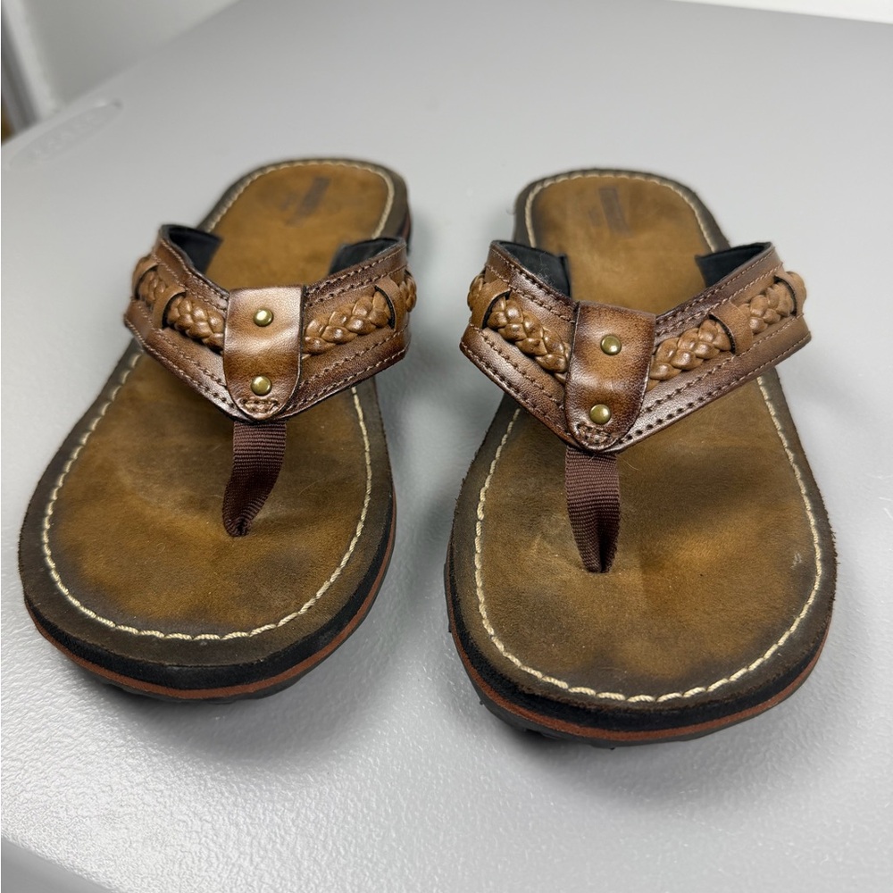 Clarks Women's  Brown Flip Flop Thong Sandals Size 8 M - Picture 4 of 4